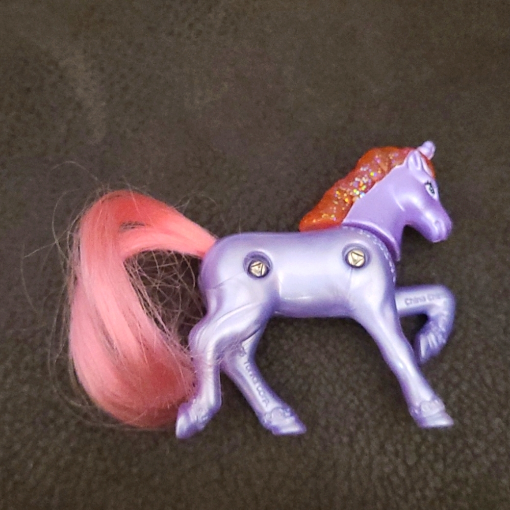 Littlest Pet Shop McDonald's Vintage 1996 Purple Pink Pony EUC